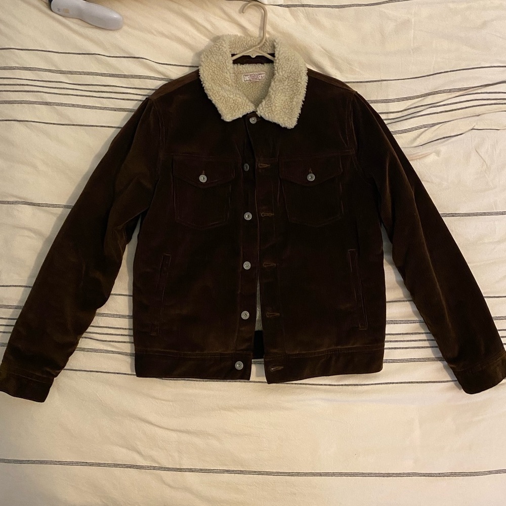 corduroy shearling jacket only wore twice